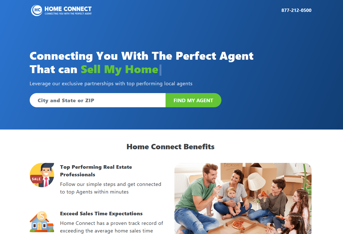 Screenshot of Go Home Connect real estate website