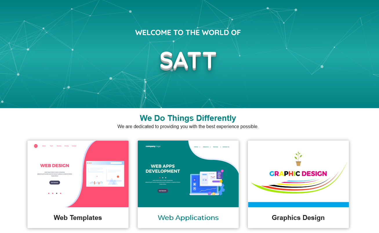 Screenshot of Satt IT agency website